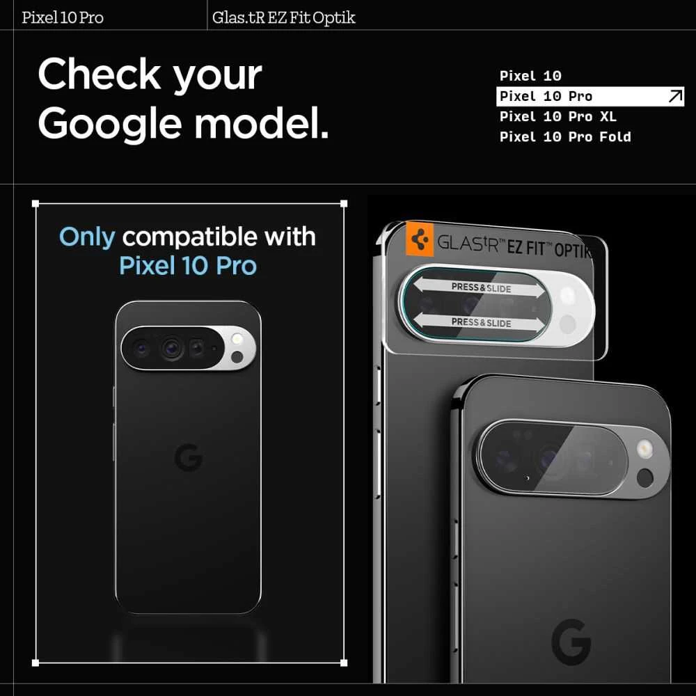 Spigen Optik Glas.tR Camera Cover 2-pack skirtas Google Pixel 10 Pro