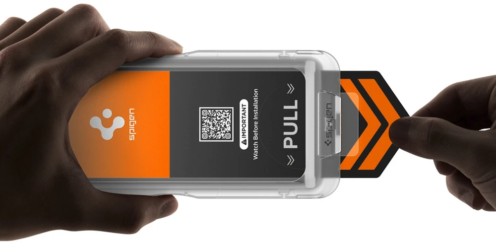 „Spigen Glass tR EZ Fit Pro HD“ (privatumo) 2 vnt., skaidrūs – „Samsung Galaxy S26“