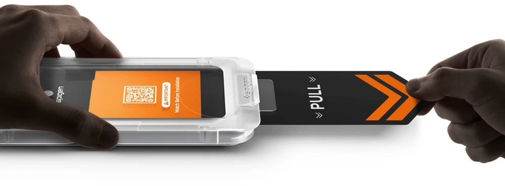 „Spigen Glass tR EZ Fit Pro HD“ (privatumo) 2 vnt., skaidrūs – „Samsung Galaxy S26“