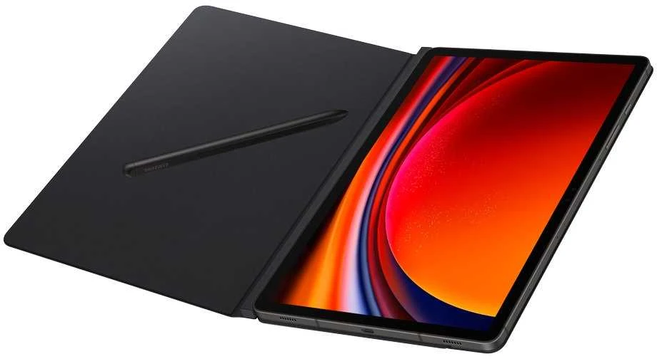 Samsung Galaxy Tab S9/S9 FE Smart Book Cover Juodas
