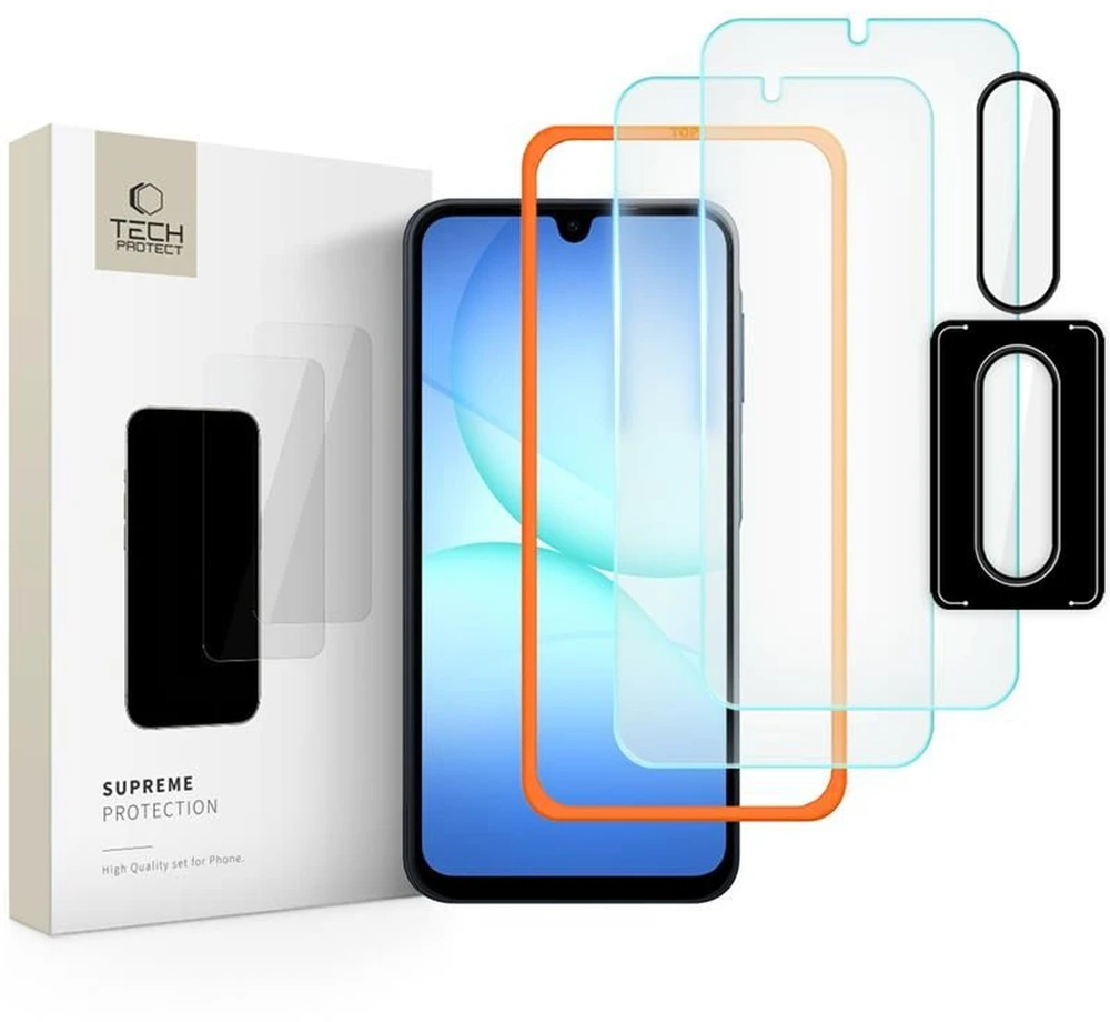 Tech-Protect Supreme Easy 3-pack apsauginis stiklas skirtas Samsung Galaxy A17 4G / 5G