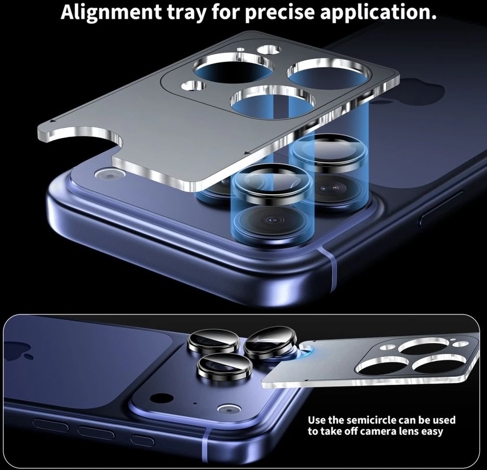 „Tech-Protect Camring Fit+“ kameros dėklas, skirtas „iPhone 14 Pro / Max / 15 Pro / Max / 16 Pro / Max / 17 Pro / Max“ – skaidrus