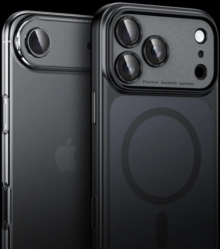 „Tech-Protect Camring Fit+“ kameros dėklas, skirtas „iPhone 14 Pro / Max / 15 Pro / Max / 16 Pro / Max / 17 Pro / Max“ – skaidrus