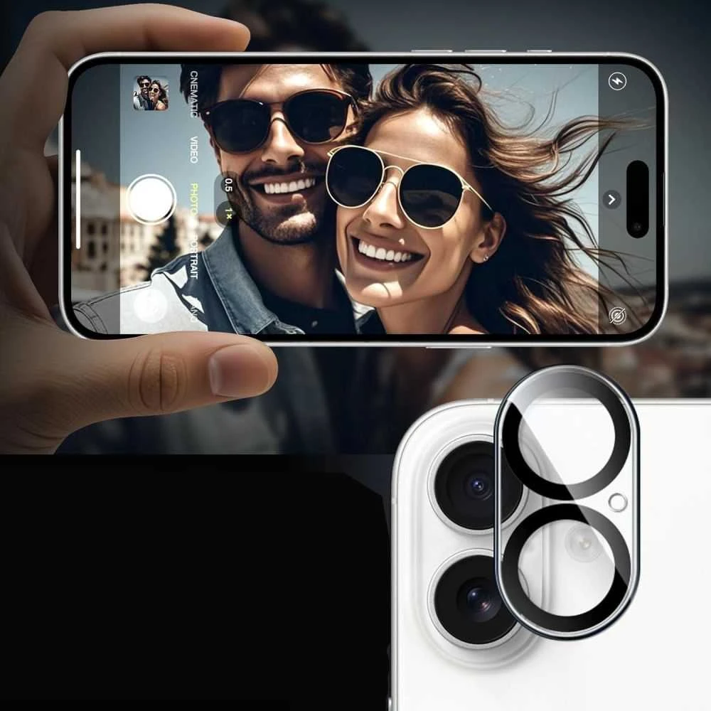 „Tech-Protect Cam Fit+“ kameros dėklas, skirtas „iPhone 17“ – skaidrus