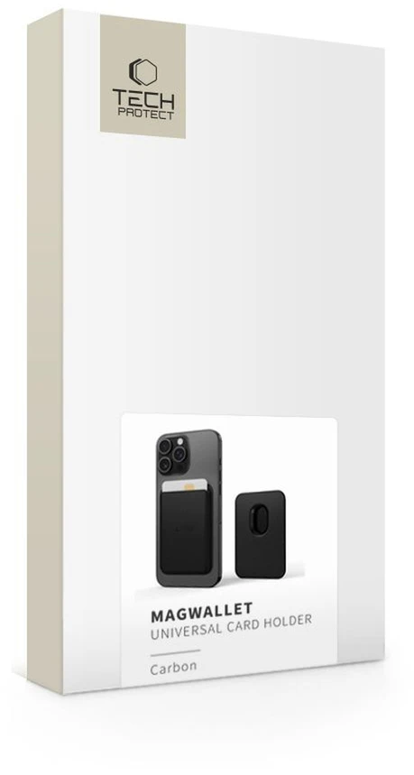 Tech-Protect MagWallet Magsafe dėklas su universalia magnetine kortele arba dokumentų laikikliu - juodas
