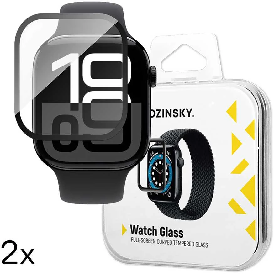 Wozinsky Full Glue Apsauginis stiklas Apple Watch Series 10 42mm (2 vnt.)