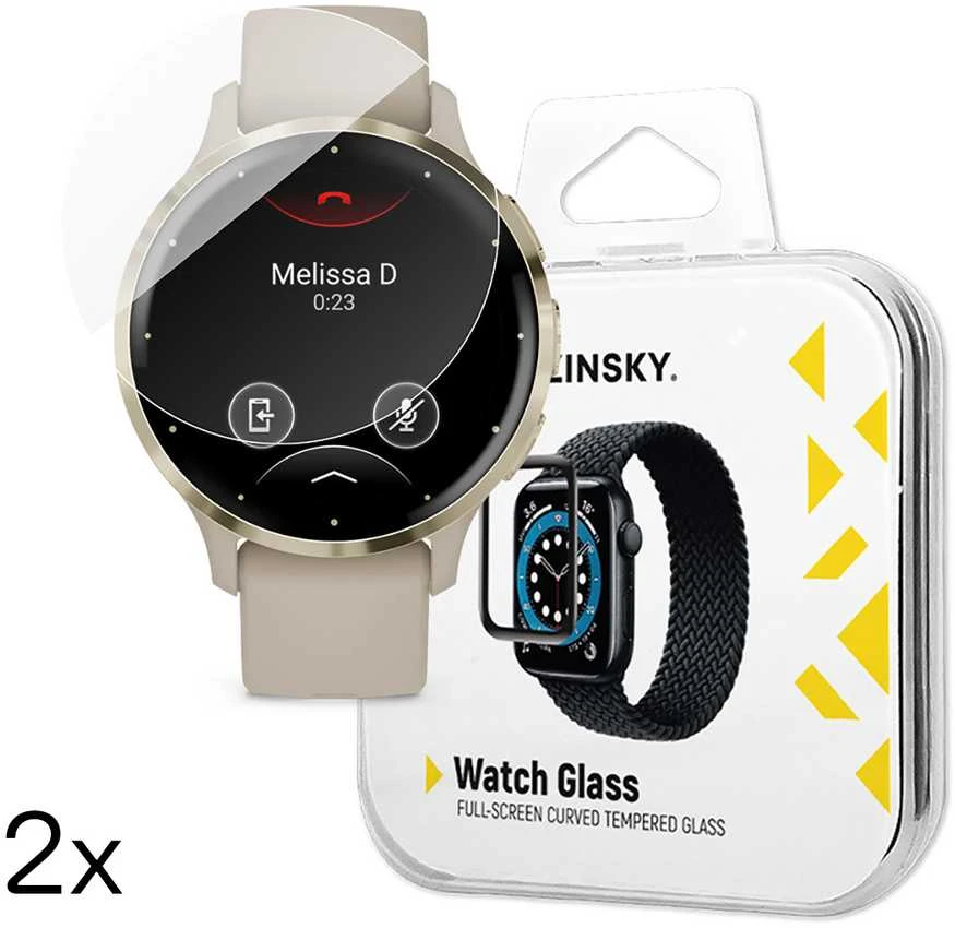 Wozinsky Full Glue Apsauginis stiklas Garmin Venu 3S 41mm (2 vnt.)