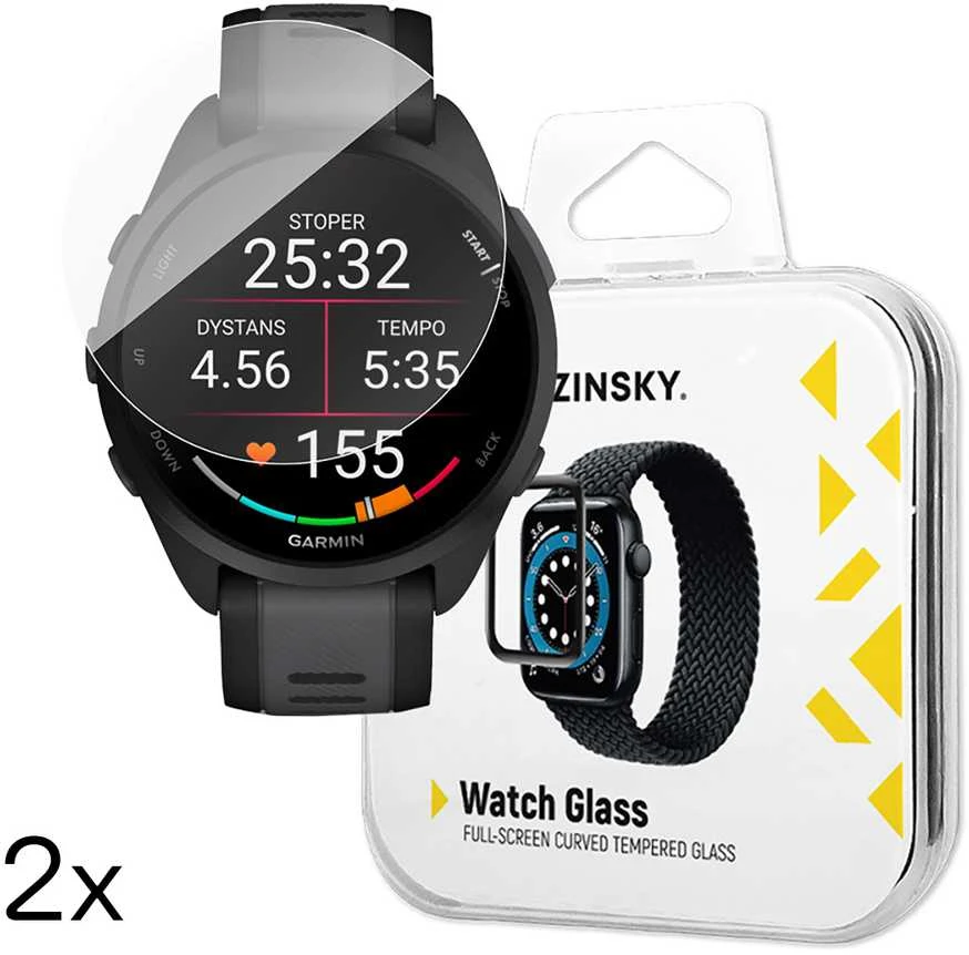 Wozinsky Full Glue Apsauginis stiklas Garmin Forerunner 165 (2 vnt.)