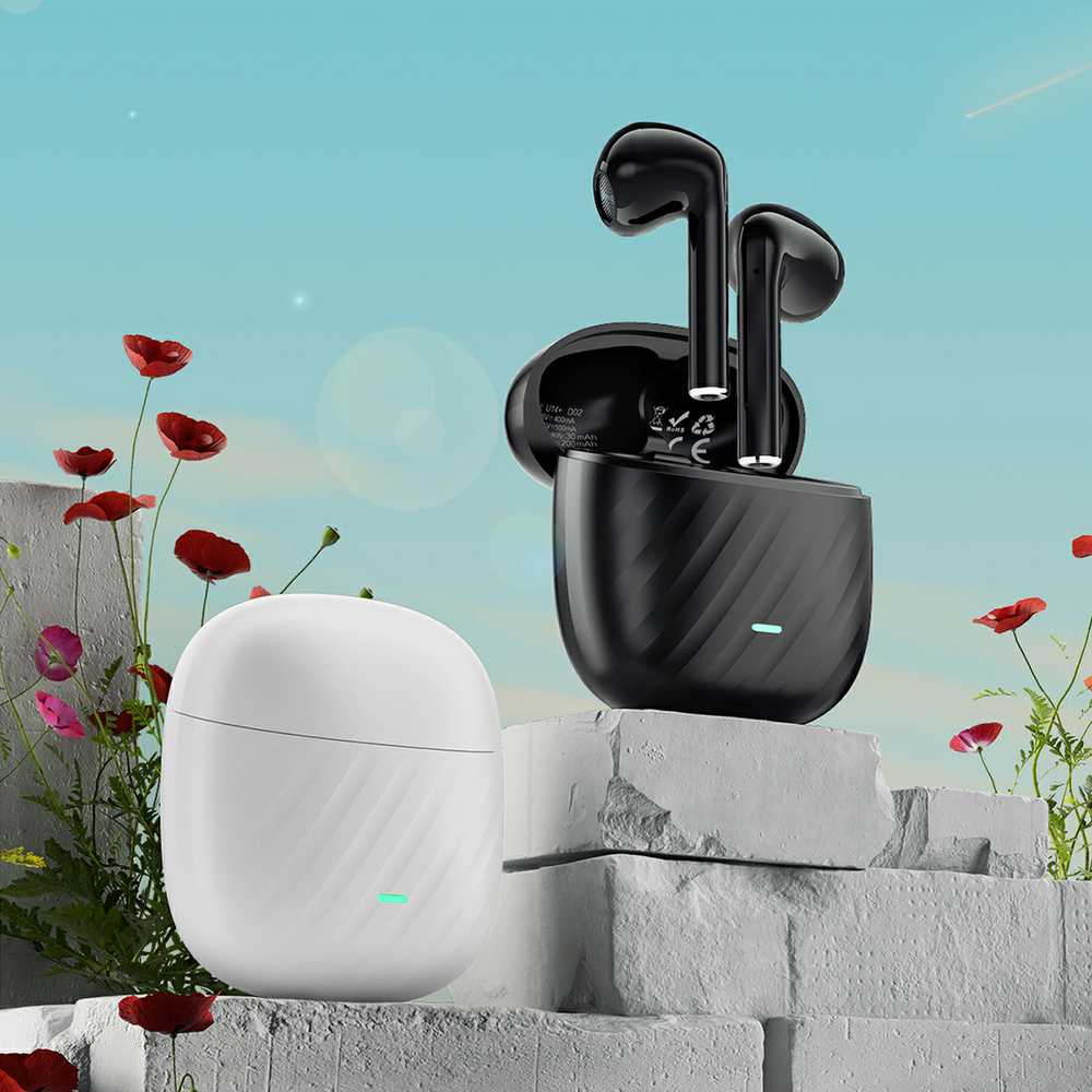 Dudao U14+ belaidės į ausis įkišamos TWS Bluetooth 5.3 ausinės - juodos spalvos