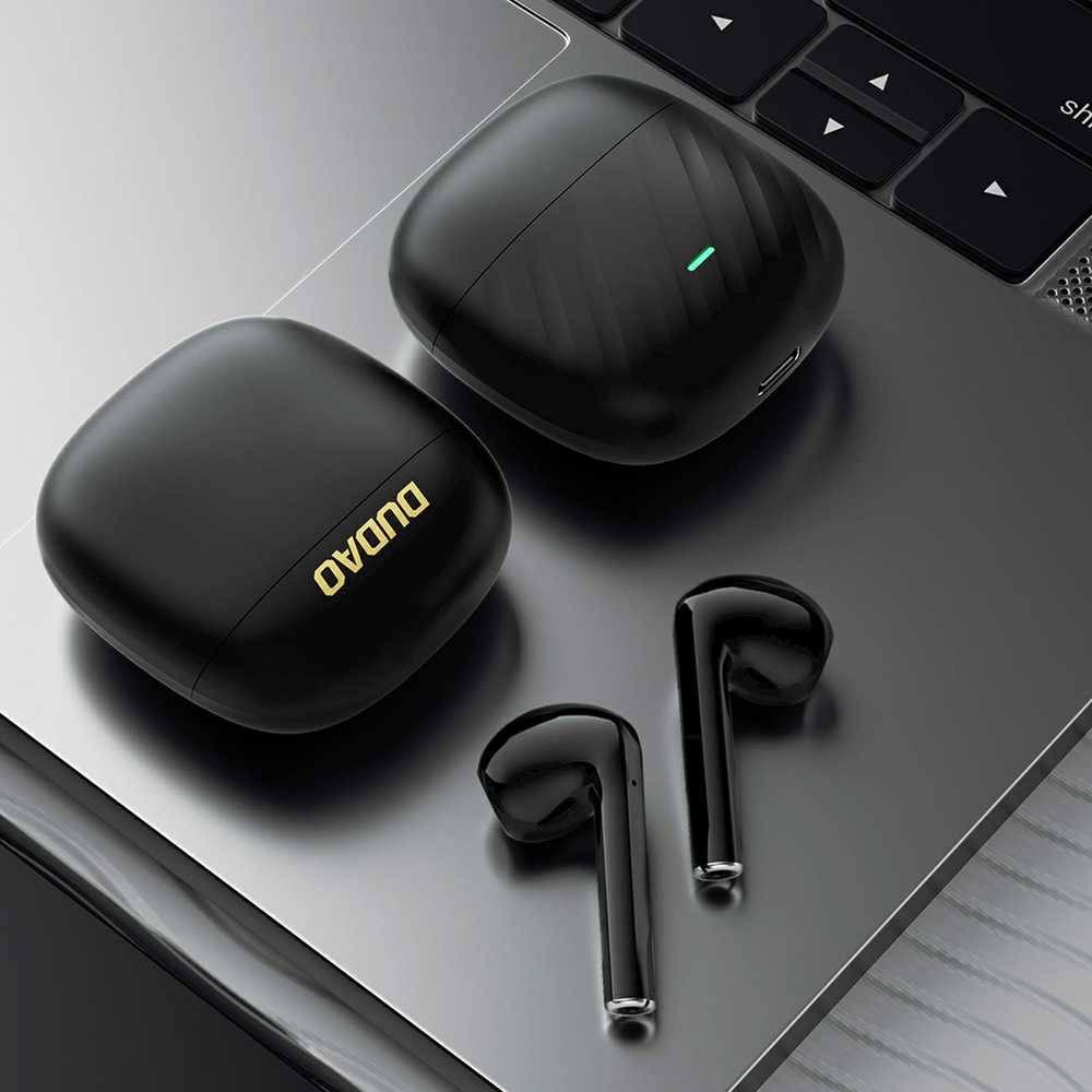Dudao U14+ belaidės į ausis įkišamos TWS Bluetooth 5.3 ausinės - juodos spalvos