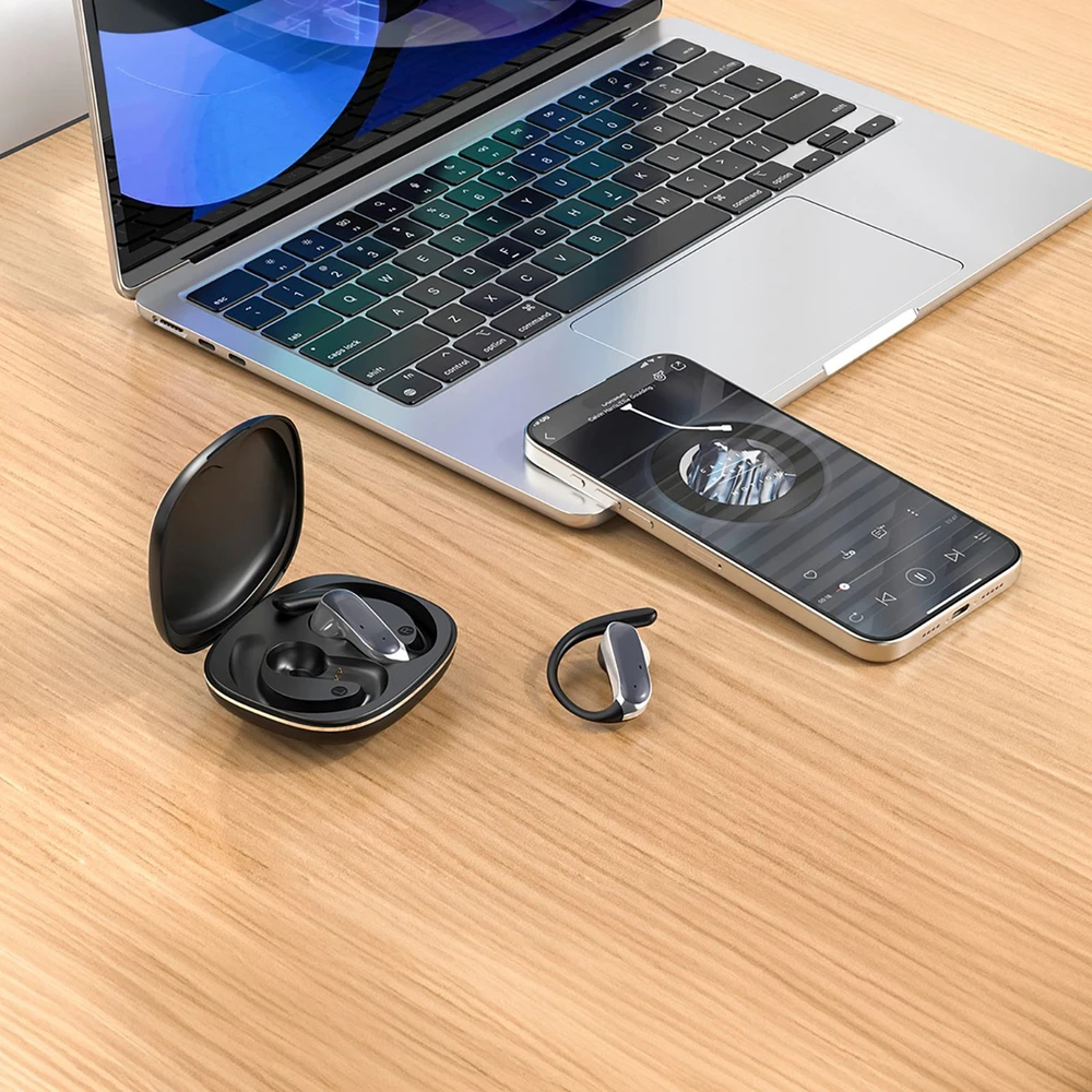 Dudao U17Z Bluetooth 5.3 OWS Ausinės with Ear Hooks - Juodas