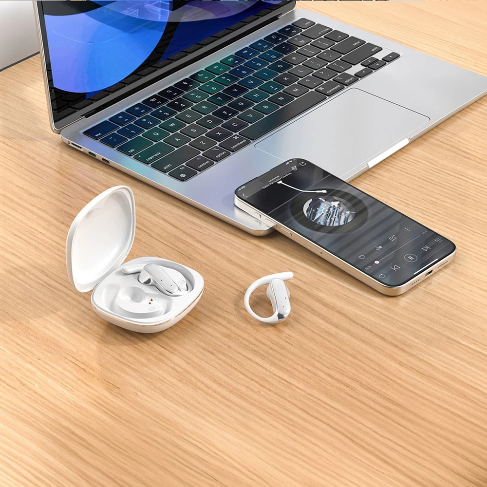 Dudao U17Z Bluetooth 5.3 OWS Ausinės with Ear Hooks - Baltas