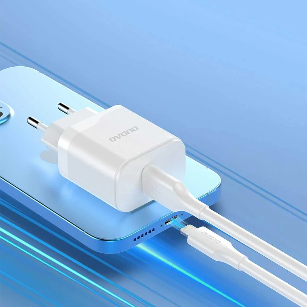 Dudao A20EU USB-A 18W network įkroviklis – baltos spalvos