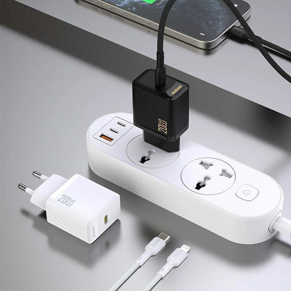 Dudao A26 PD20W GaN USB-C įkroviklis – baltos spalvos