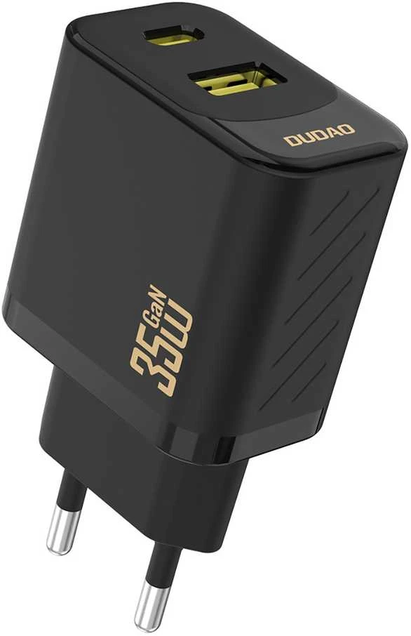 Dudao A27 MaxC 35W laidinis įkroviklis + USB-C kabelis – juodos spalvos