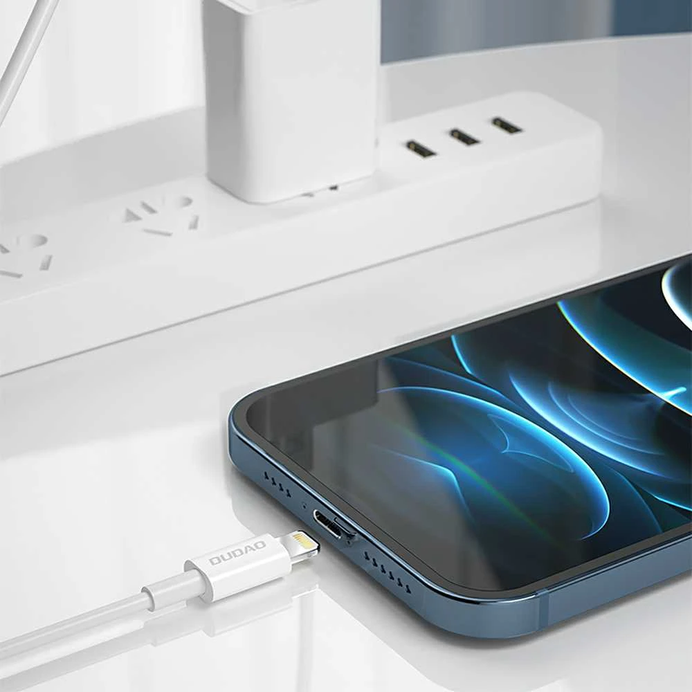Dudao L6X USB-C – Lightning PD 20W 1m kabelis – baltos spalvos
