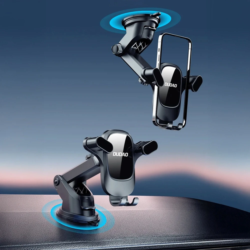 Dudao F5PRO+ automobilio laikiklis su siurbtuku - Juodas