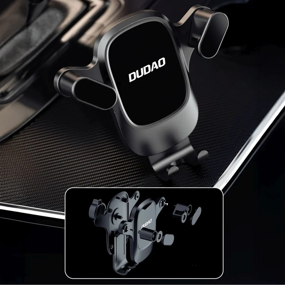Dudao F5PRO+ automobilio laikiklis su siurbtuku - Juodas