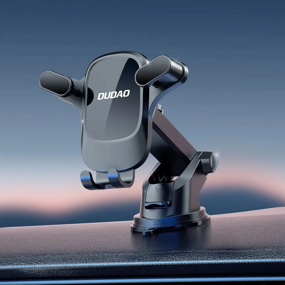 Dudao F5PRO+ automobilio laikiklis su siurbtuku - Juodas