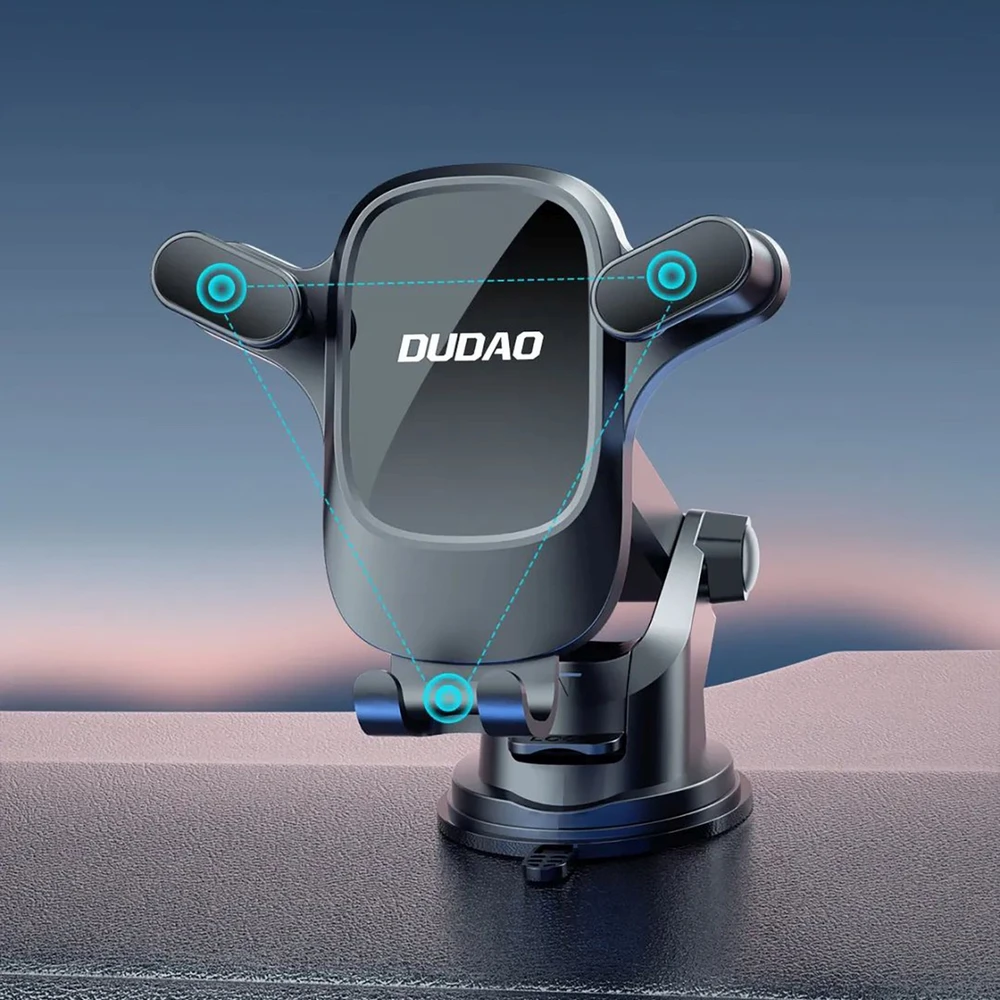 Dudao F5PRO+ automobilio laikiklis su siurbtuku - Juodas
