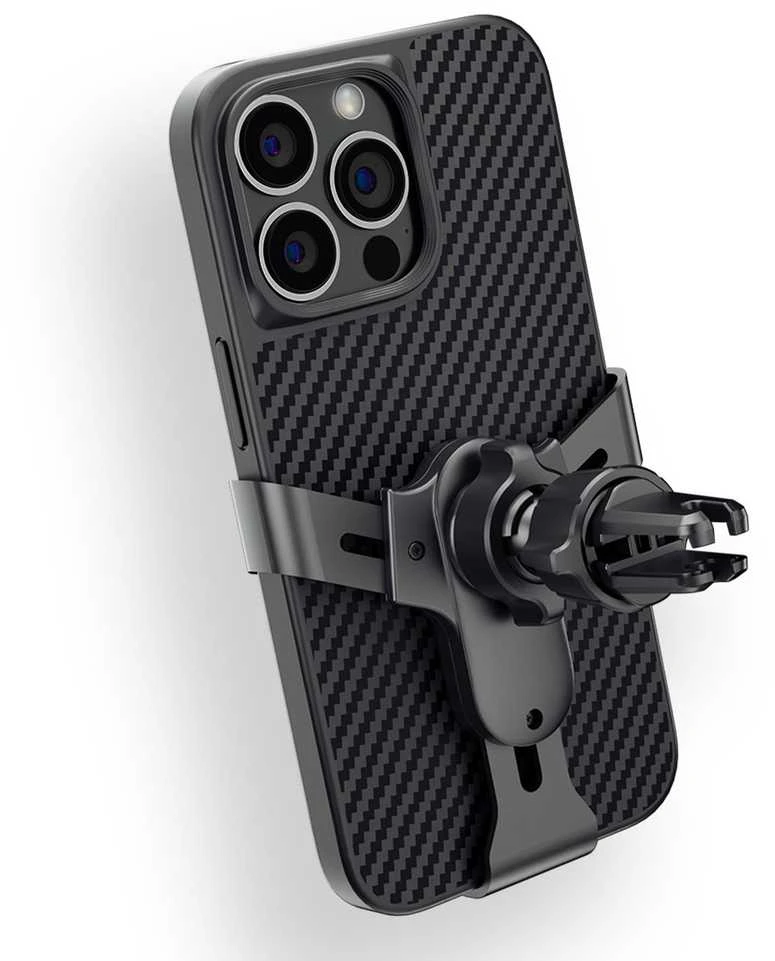 Dudao gravitacijos automobilio telefono laikiklis ventiliacijos angai juodas (F7s)