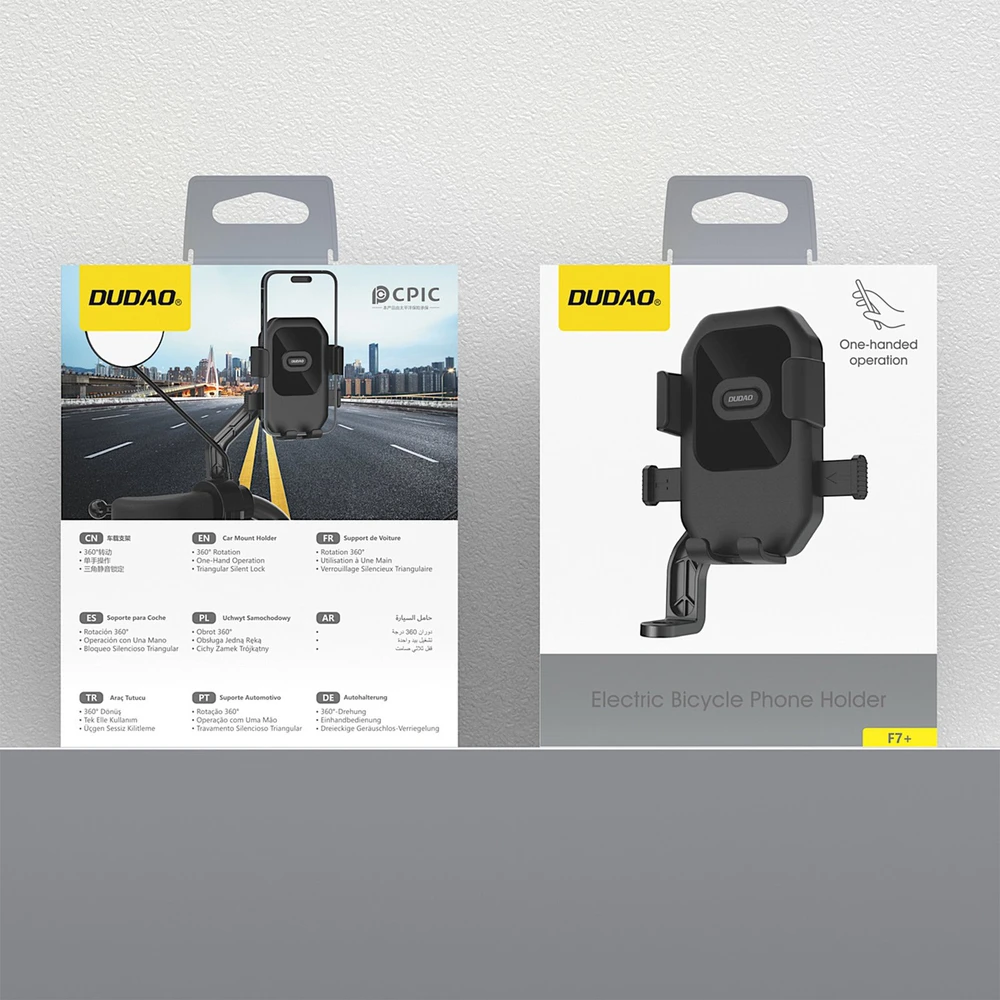 Dudao F7+ holder for bike, motorcycle, scooter - juodas