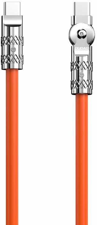 USB-C į USB-C besisukantis kabelis Dudao L24CC 120W 1m (oranžinė)