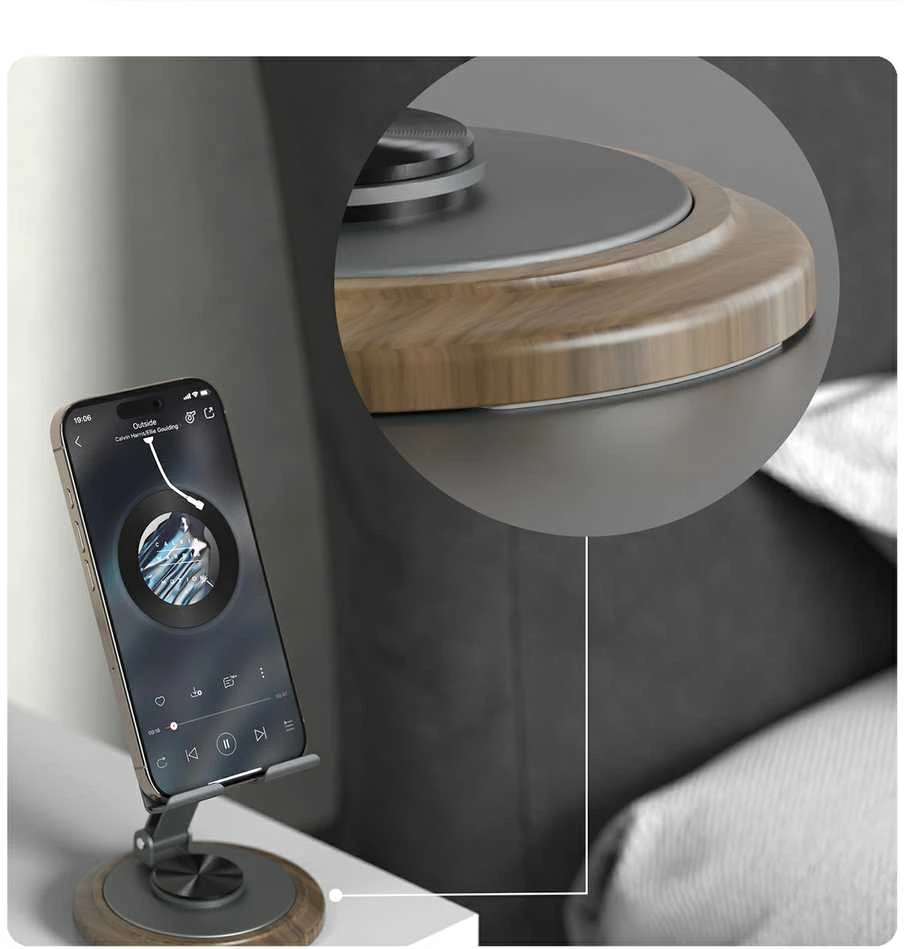 Dudao F17M 360° metalinis telefono stovas – pilkos spalvos
