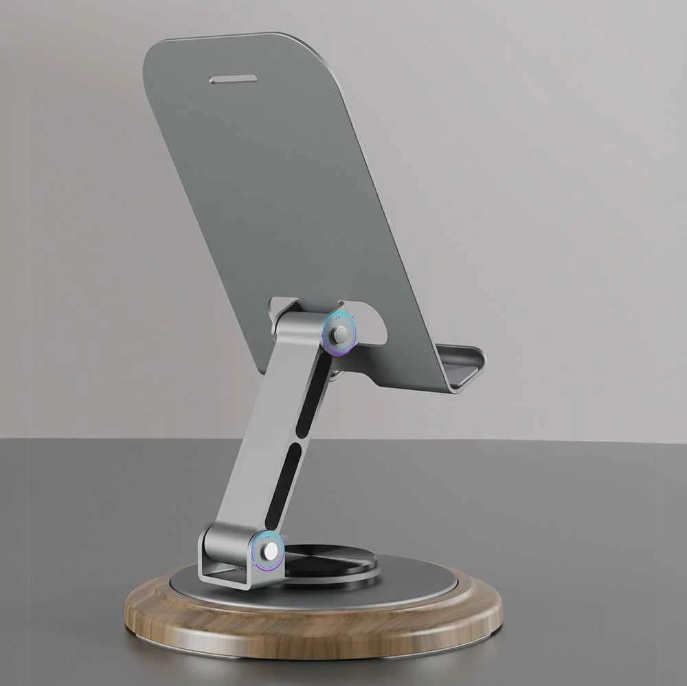Dudao F17M 360° metalinis telefono stovas – pilkos spalvos