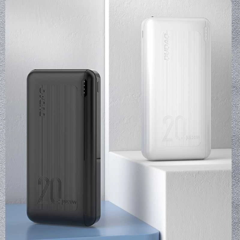 Išorinė baterija Power Bank Dudao K12PQ+ PD 20W QC 3.0 2xUSB-A/Type-C 20000mAh balta