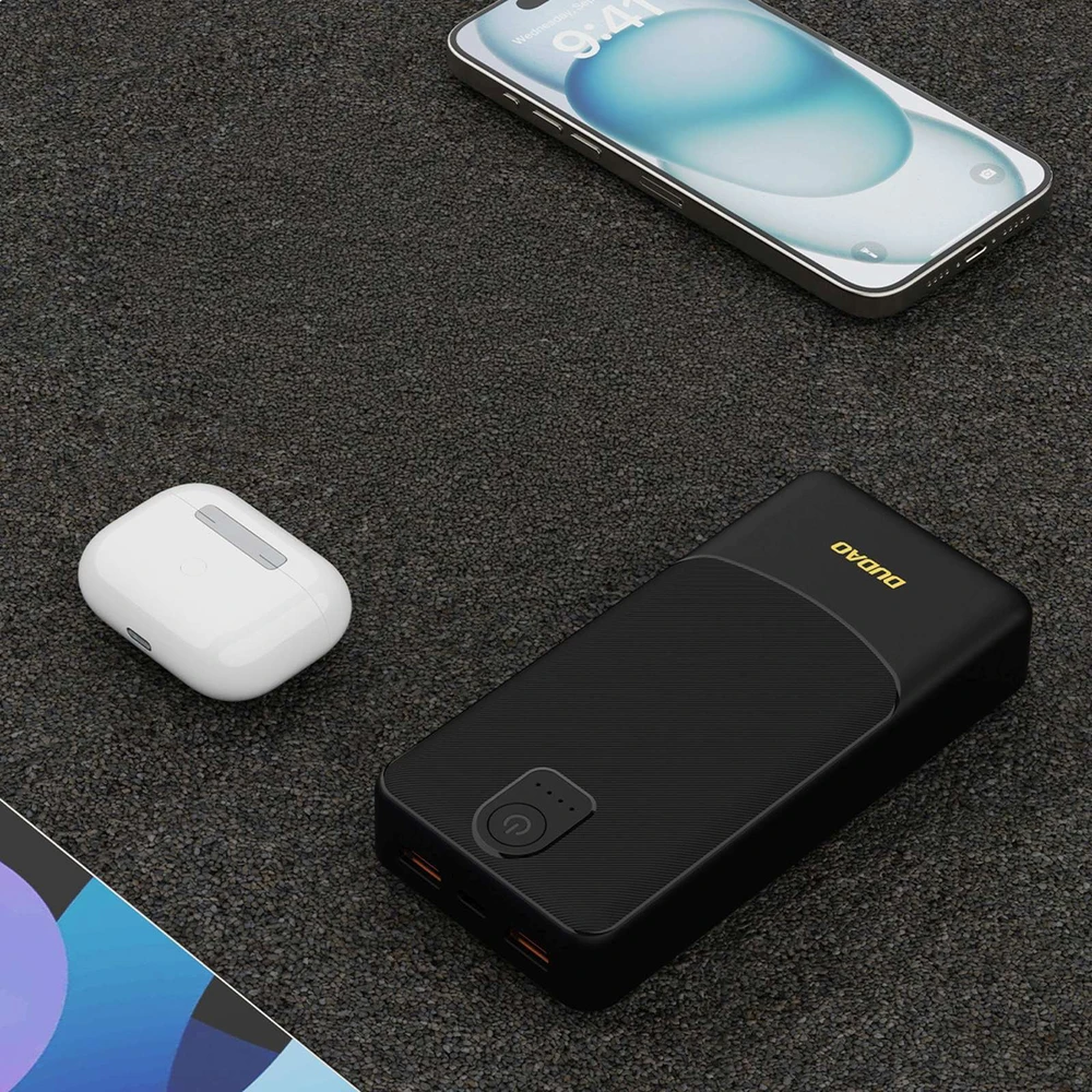 Dudao K10Pro Power Bank 2.4A 20000mAh 2 x USB-A - Juodas