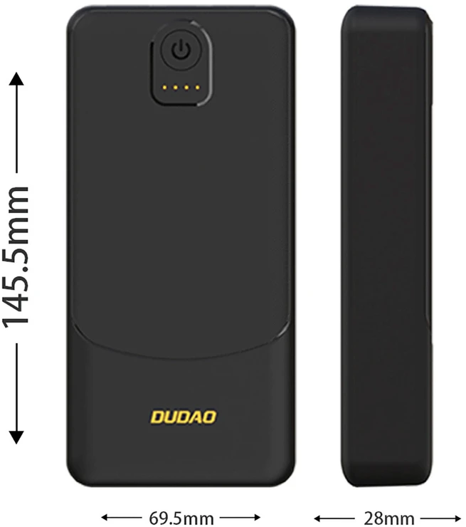 Dudao K10Pro Power Bank 2.4A 20000mAh 2 x USB-A - Juodas