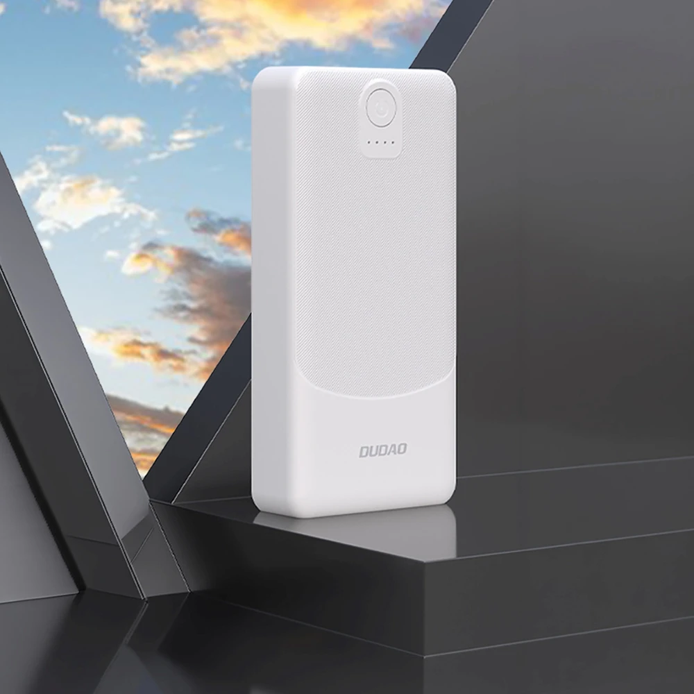Dudao K10Pro išorinė baterija 2.4A 20000mAh 2 x USB-A - Baltas