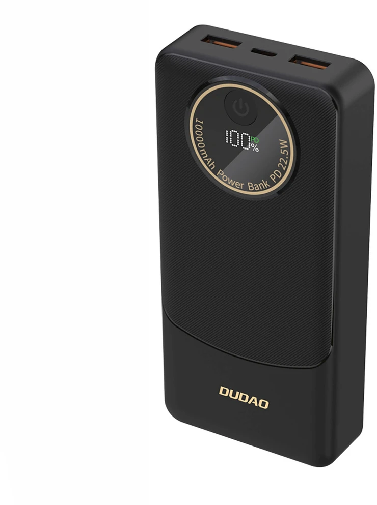 Dudao K12Pro išorinė baterija 22.5W PD 20000mAh USB-A, USB-C - Juodas