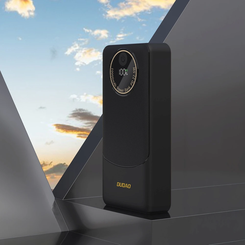 Dudao K12Pro išorinė baterija 22.5W PD 20000mAh USB-A, USB-C - Juodas