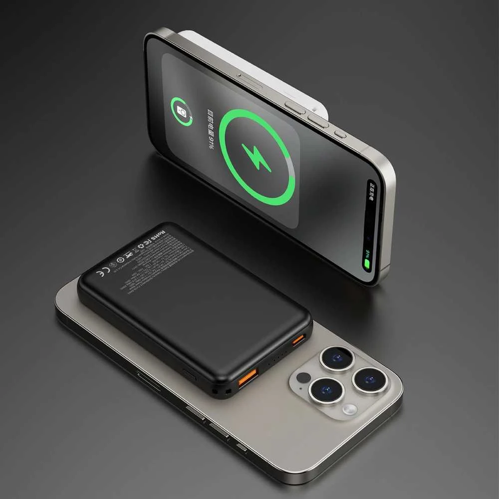 Dudao K14S USB-C / MagSafe wireless powerbank 20W 5000mAh – juodos spalvos