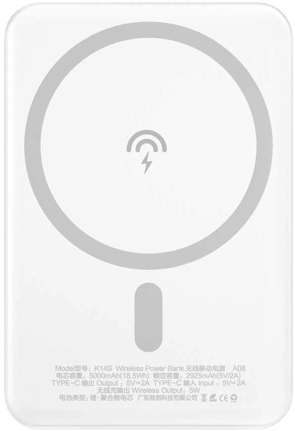 Dudao K14S USB-C / MagSafe wireless powerbank 20W 5000mAh – juodos spalvos