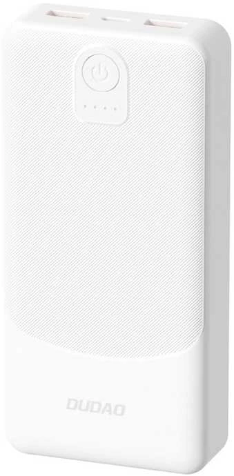 Dudao K10 10000 mAh 2x USB-A 12W balta