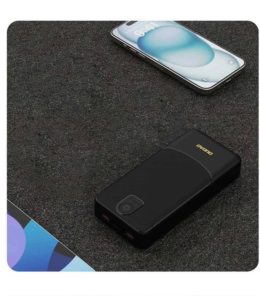 Powerbank Dudao K10Pro 2.4A 20000mAh 2 x USB-A - baltos spalvos