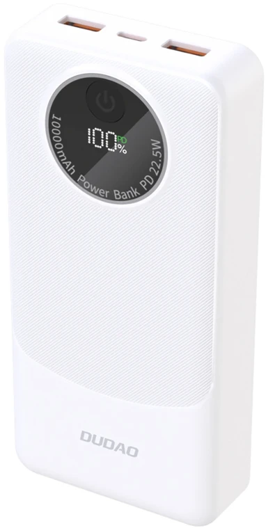 Dudao K12Pro Power Bank 22.5W PD 20000mAh USB-A, USB-C - Baltas