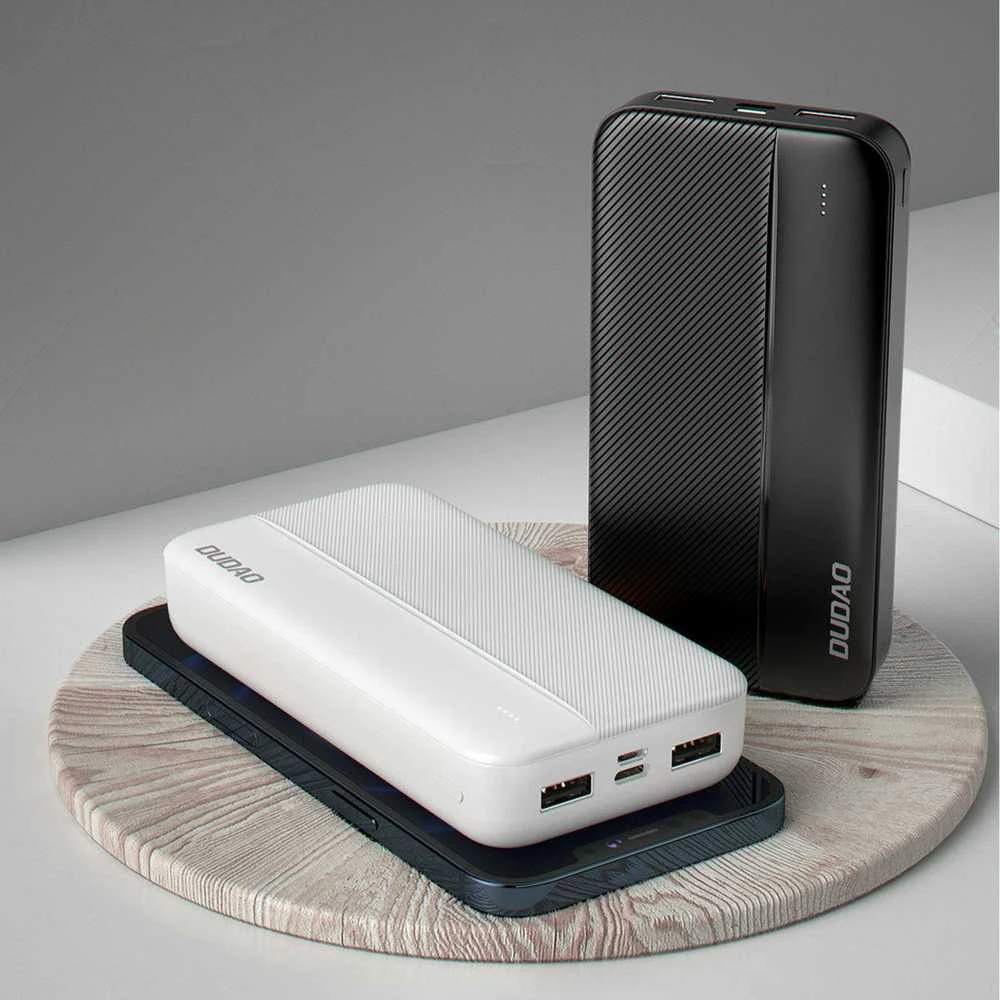 Dudao powerbank 20000mAh 2xUSB-A 10W baltos spalvos (K4S+)