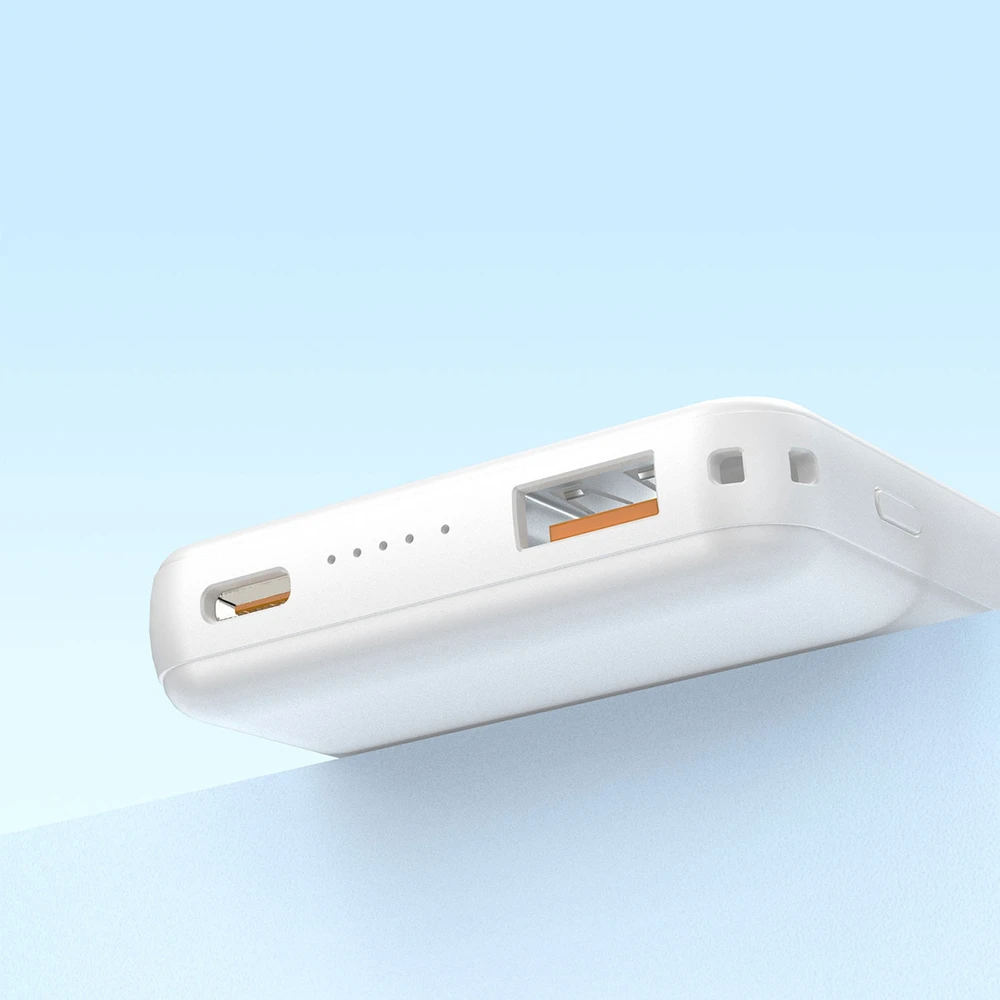 Dudao K14S magnetinė išorinė baterija 20W 5000mAh 1x USB-A 1x USB-C - Baltas