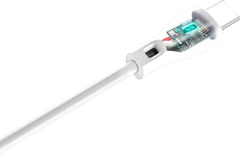 Dudao USB C tipo 2.1A 1 m ilgio baltas kabelis (L4T 1 m ilgio baltas)