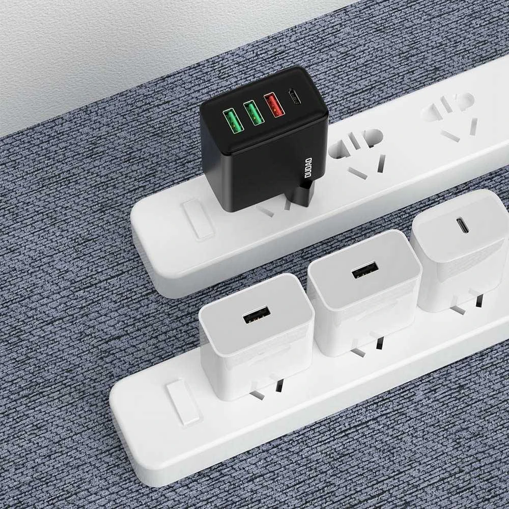 Kelioninis įkroviklis Dudao A5HEU 3x USB + USB-C, PD 20W (baltas)