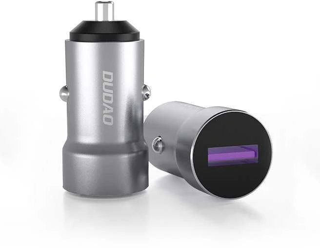 Įkroviklis automobilinis Dudao R4Pro (1xUSB; 5A; 22,5W) pilkas