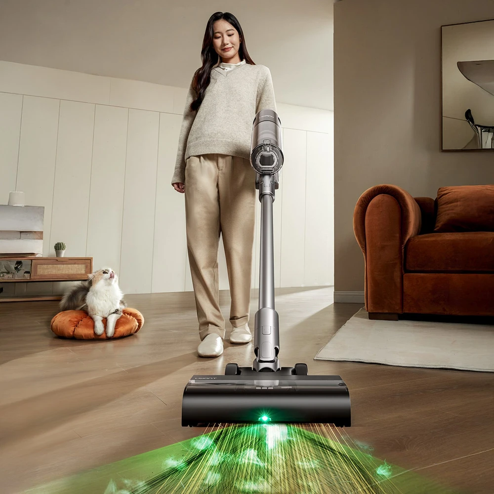 Vertikalus dulkių siurblys UWANT V800 su savaiminio išsivalymo stotele – pilkas