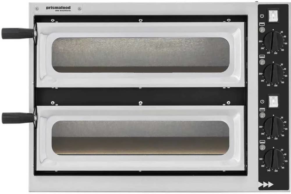 Prismafood Dviguba picos orkaitė Basic Vetro 2/40 2 picos 2400W - Hendi 226674
