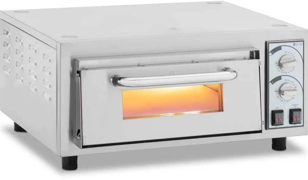 Elektrinė krosnelė Royal Catering Profesionali vienos kameros picos orkaitė 1 picai. 35 cm 2200 W