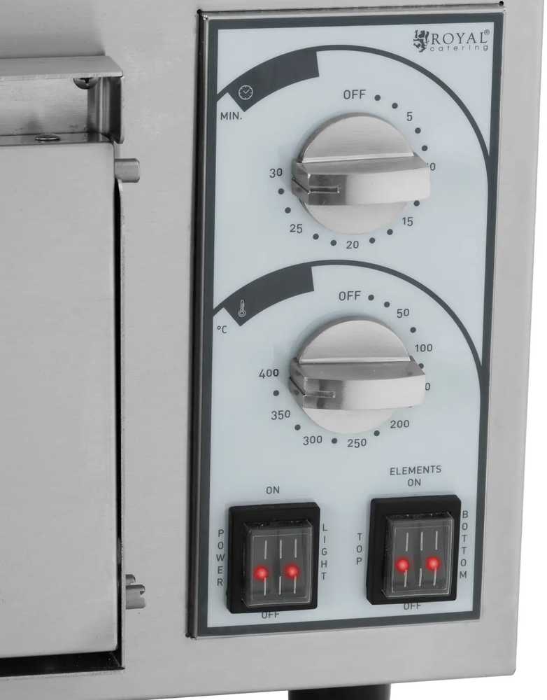 Elektrinė krosnelė Royal Catering Profesionali vienos kameros picos orkaitė 1 picai. 35 cm 2200 W