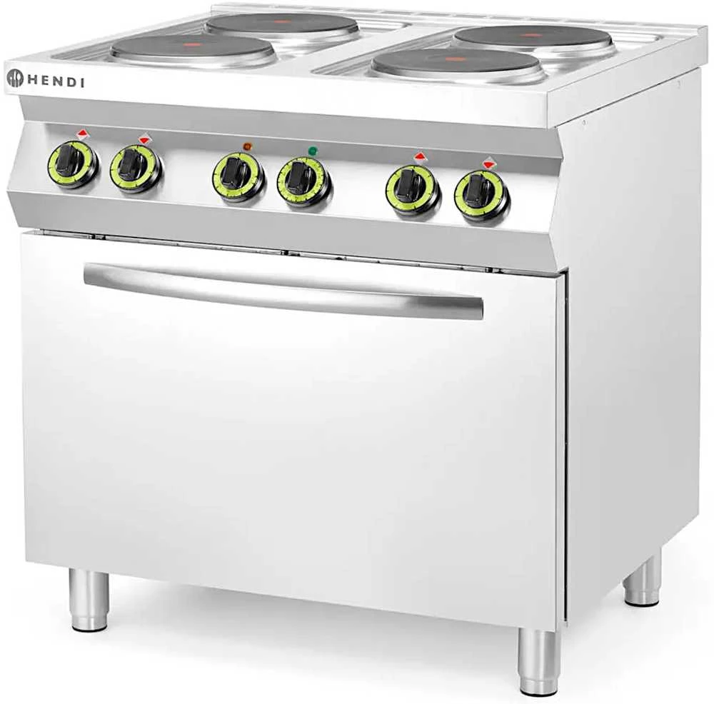 Elektrinė viryklė 4 lėkštės su konvekcine orkaite GN1/1 Kitchen Line - Hendi 225936